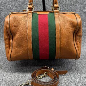 Gucci Boston Leather Hand Bag 600-081225